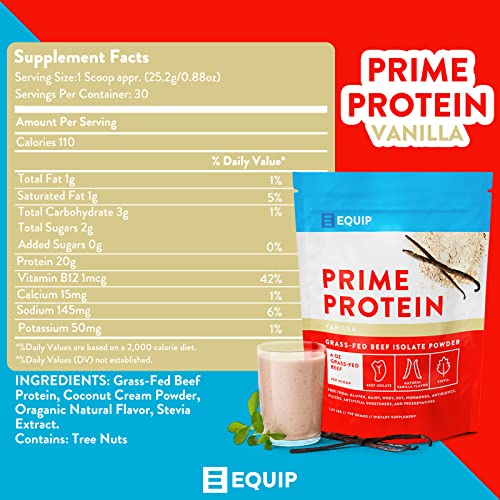 Equip Foods Prime Protein - Grass Fed Beef Protein Powder Isolate - Gluten Free Carnivore Equip Au supplements