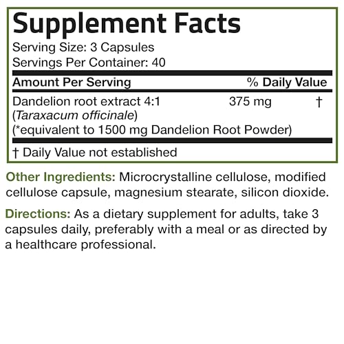 Bronson Dandelion Root High Potency Supplement, Supports Overall Good Health & Well Bronson Au supplements