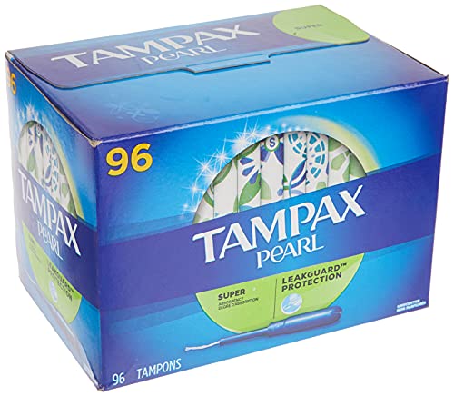 Tampax Pearl Unscented Super Absorbency Tampons, 96 Count Tampax Au supplements