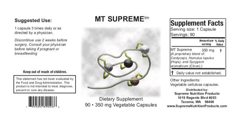 Supreme Nutrition MT Supreme, 90 Pure Herbal Combination Vegetarian Capsules (Pack of 2) Supreme Nutrition Products Au supplements