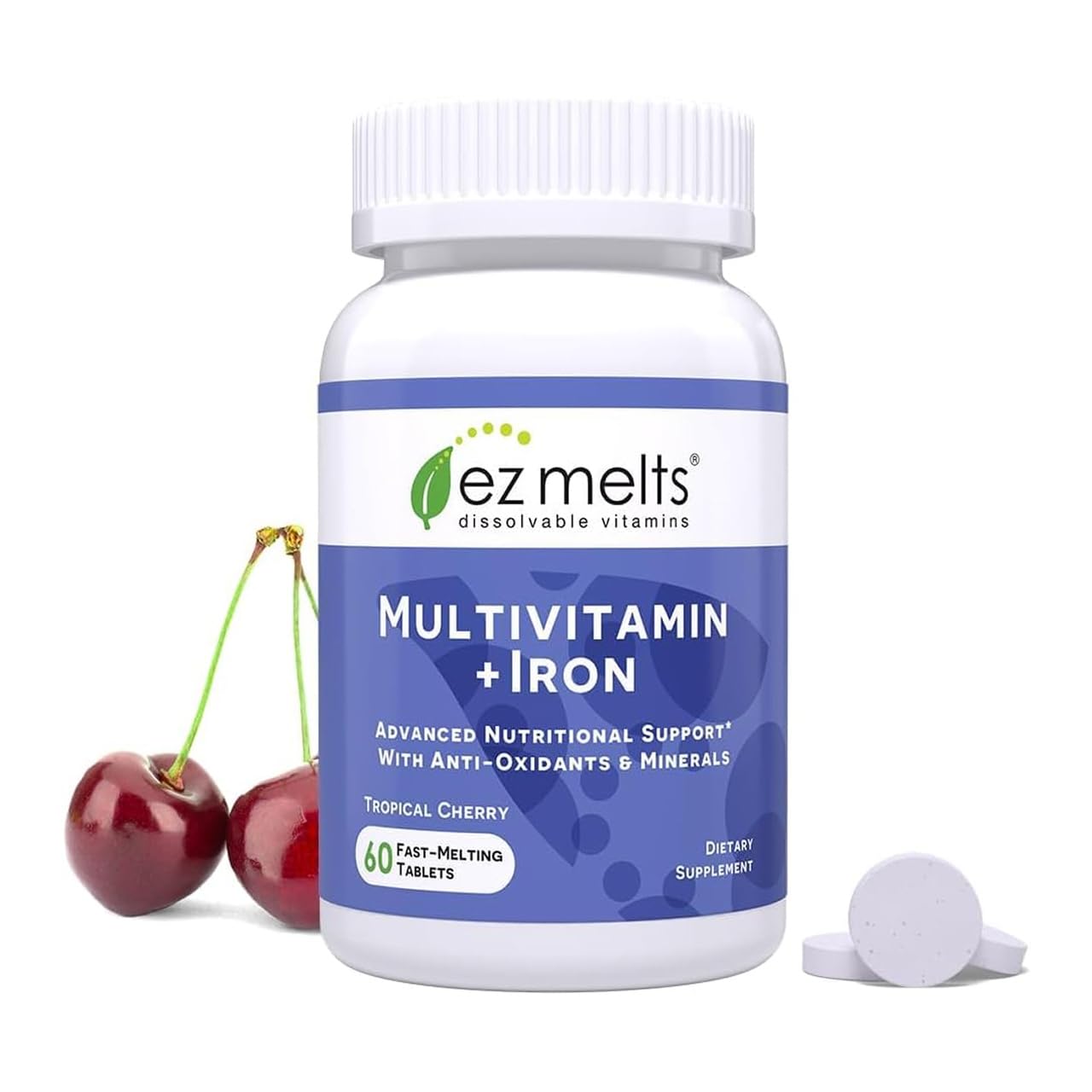 EZ Melts Multivitamin + Iron - Daily Multivitamin for Women & Men - Supports Healthy Energy Levels & Antioxidant Protection EZ Melts Au supplements