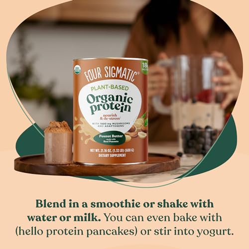 Four Sigmatic Organic Plant-Based Protein Powder Peanut Butter Protein with Lion’s Mane Four Sigmatic Au supplements