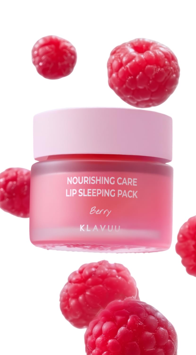 Klavuu Lip Mask Sleeping Pack (0.7oz) – Overnight Deep Hydrating Korean Lip Balm Treatment for Very Dry, Chapped Lips | Lip Lightening & Plumping with Instant Hydration | Gentle Exfoliating (Berry) KLAVUU Au supplements
