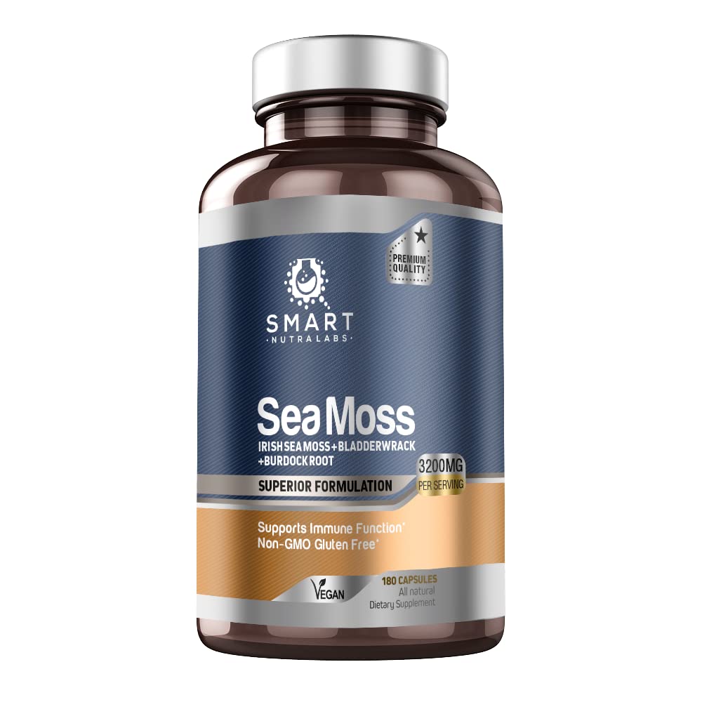 SMART NUTRA LABS Organic Sea Moss 3200MG Per Serving- 180 Vegan SMART NUTRA LABS Au supplements