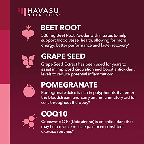 Beet Root Gummies with COQ10 Energy Supplement | Nitric Oxide Supplement for Healthy HAVASU NUTRITION Au supplements