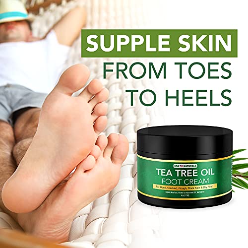 Tea Tree Oil Foot Cream For Dry Cracked Heels Repair - Natural Foot Cream For Dry Cracke USA Naturals Au supplements