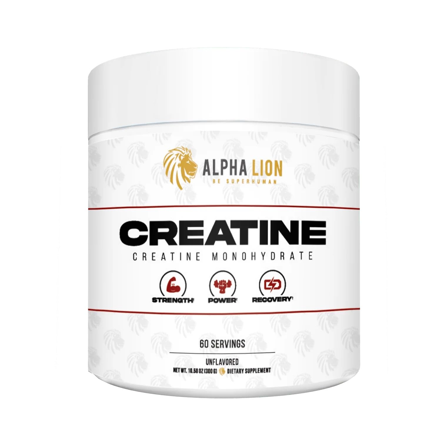 ALPHA LION Creatine Monohydrate Powder, 5000mg Per Serving (5g), Supports Muscle Strength, Power, Athletic Performance, Pure Creatina Monohydrata en Polvo Supplement (60 Servings, Unflavored) ALPHA LION Au supplements