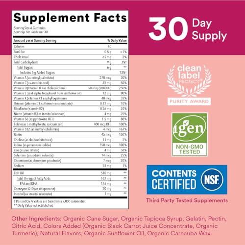 SmartyPants Women's Multivitamin Gummies: Omega 3 Fish Oil (EPA/DHA), Methylfolate SmartyPants Au supplements