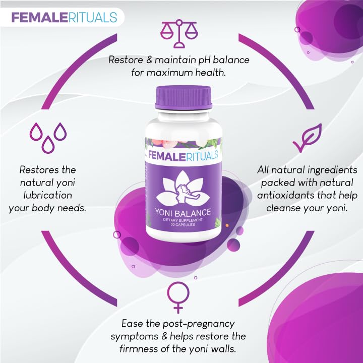 FEMALE RITUALS Yoni Balance Vaginal Tightening Pills 30 Pack - Vaginal Rejuvenation & Vagina Moisturizer FEMALE RITUALS Au supplements