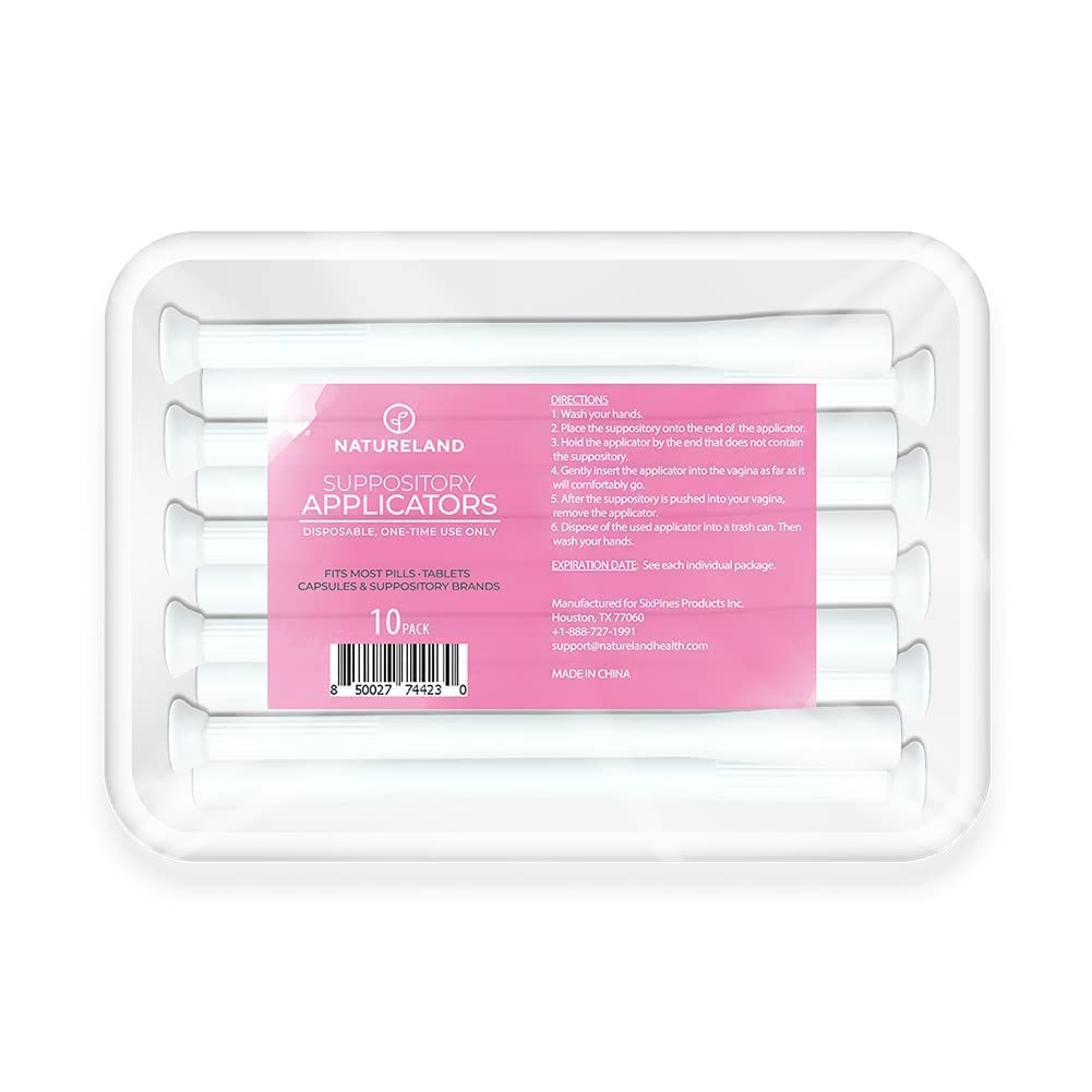 Natureland [40 Count Boric Acid Suppositories 600mg w/ [10 Pack] Vaginal Applicator - Feminine Care Natureland Au supplements