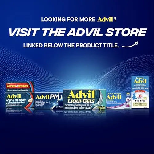 Advil PM Pain Reliever and Nighttime Sleep Aid, Pain Medicine with Ibuprofen for Pain Relief and Diphenhydramine Citrate for A Sleep Aid - 120 Coated Caplets (Pack of 2) Advil Au supplements