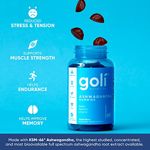Goli Ashwagandha & Vitamin D Gummy 120 Count - Relax. Restore. Unwind Goli Au supplements