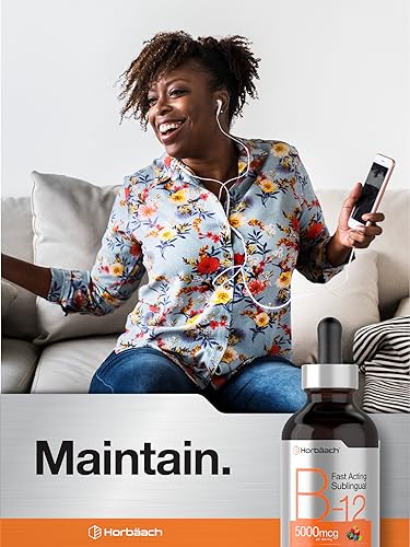 B-12 | 5000mcg | 4oz | Natural Berry Flavor Fast-Acting Sublingual Liquid Vitamin Horbäach Au supplements