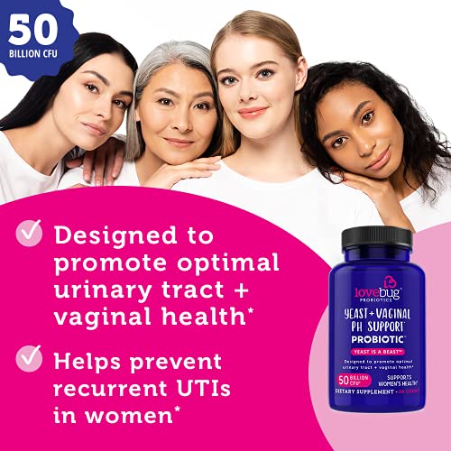Lovebug Yeast + Vaginal pH Support | Clinically Studied Ingredients for Yeast & UTIs lovebug PROBIOTICS Au supplements