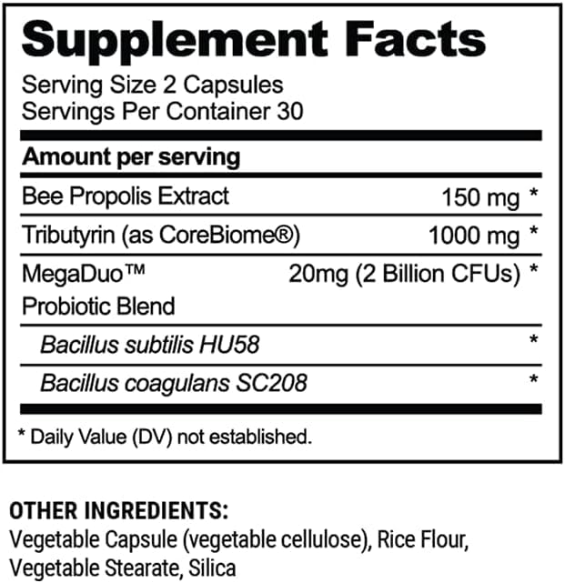 Beekeeper's Naturals Complete Gut Health, 3-in-1 Prebiotic, Postbiotic, Probiotics for Digestive Health & Bloating Relief for Women & Men, Propolis Powered, Gluten-Free Vegan Capsules, 28ct Beekeeper's Naturals Au supplements