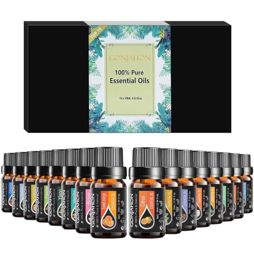 KMSCO Essential Oils Set -Top 16(0.33Fl Oz) Organic Plant Natural Fragrance Scents Blends Oil KMSCO Au supplements