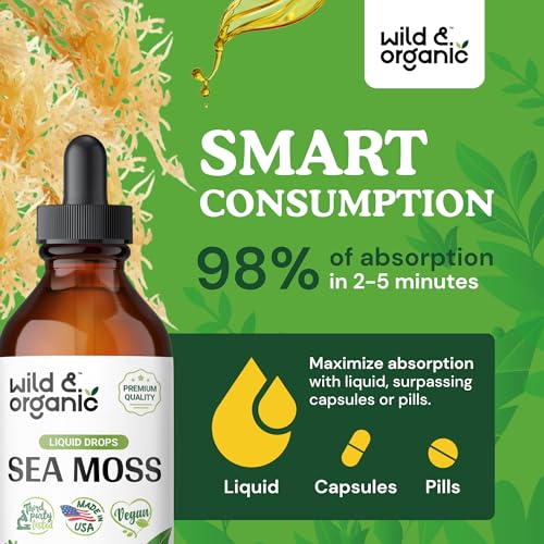 Sea Moss - Organic Sea Moss Liquid Drops - Irish Sea Moss Supplement - Seamoss Wild & Organic Au supplements