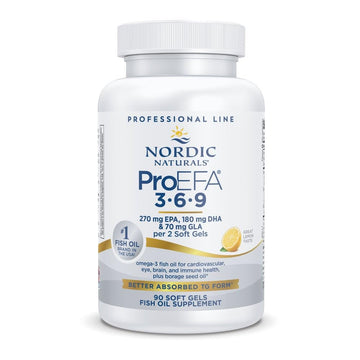 Nordic Naturals ProEFA 3-6-9, Lemon Flavor - 90 Soft Gels - 565 mg Omega-3 - EPA & DHA with Added GLA - Healthy Skin, Cognition, & Positive Mood - Non-GMO - 45 Servings Nordic Naturals Au supplements