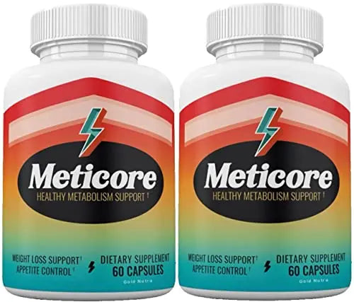 (Official) 2 Pack Meticore Weight Management Pills, Energy Support, 120 Capsules Gold NutraAU supplements