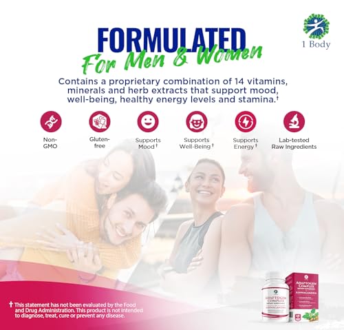 1 Body Adaptogen Complex Supplement with Ashwagandha 1 Body Au supplements