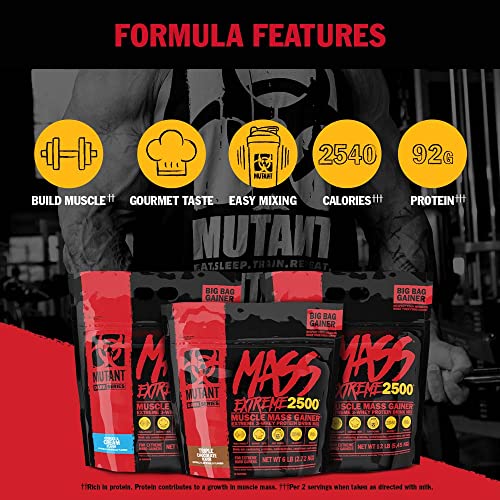 Mutant Mass Extreme Gainer Whey Protein Powder, Build Muscle Size & Strength with High-Density Clean Calories Mutant Au supplements