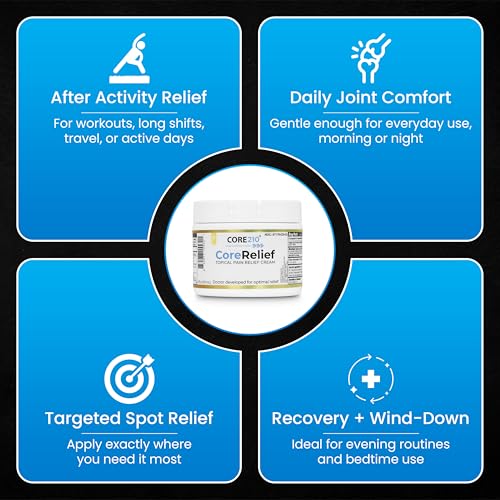 CopperJoint CoreRelief 2oz - Joint Pain Relief Cream for Knee, Neck, Hip, Shoulder & Simple Backache, Arthritis Cream Pain Reliever, Daily Cooling Non-Greasy Menthol Sore Muscle Rub CopperJoint Au supplements