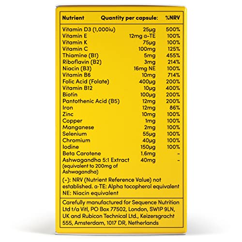 Vitl Female Multivitamin & Minerals Supplement - 30 Vegan Capsules - 21 Essential Active VITL Au supplements