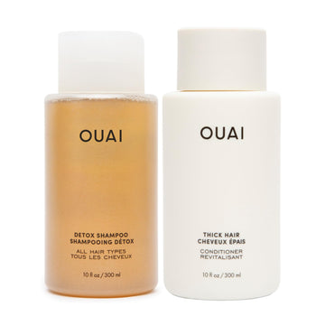 OUAI Detox Shampoo & Thick Hair Conditioner Bundle - Clarifying Shampoo for Build Up, Dirt, Oil, Product and Hard Water & Moisturizing Conditioner for Thick Hair (2 Count) OUAI Au supplements