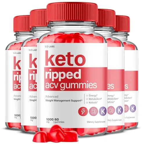 (5 Pack) Keto Ripped ACV Gummies, Keto Ripped ACV Gummies Advanced Weight Loss S.O LabsAU supplements