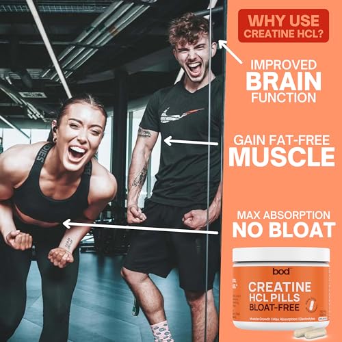 Creatine HCL Pills - Muscle Growth, Endurance, No Bloat, No Load, Not Flavored Goba Tea Au supplements