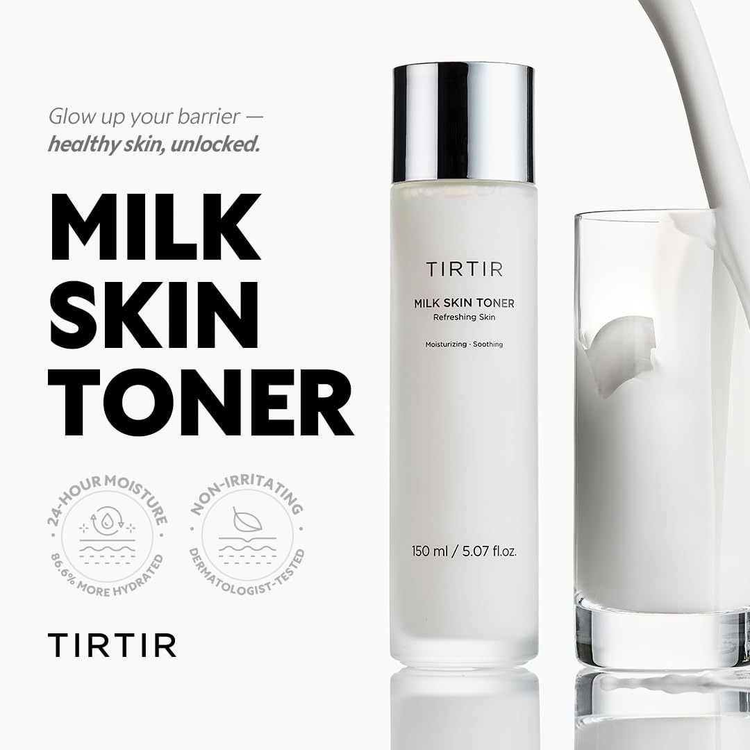 TIRTIR Milk Skin Rice Toner - Deep Moisturizing, Hydrating and Refreshing for face, Niacinamide, Ceramide, Rice Bran Extract, Nature-Oriented Ingredients, Korean Skin Care, Vegan, 150ml / 5.07 fl.oz. TIRTIR Au supplements