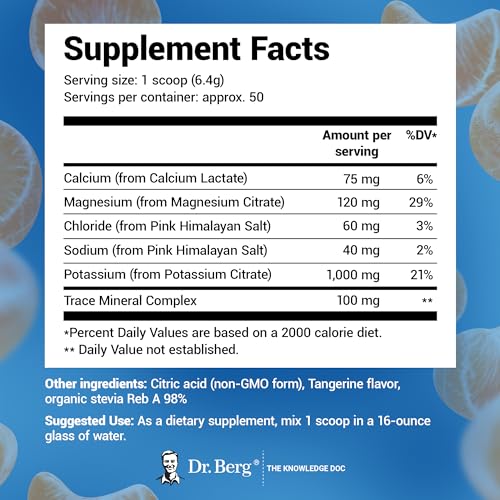 Dr. Berg Hydration Keto Electrolyte Powder - Enhanced w/ 1,000mg of Potassium Dr. Berg Nutritionals Au supplements