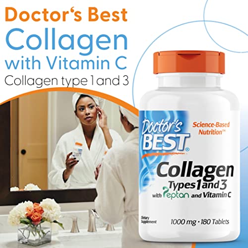 Doctor's Best, Collagen Types 1 and 3, Peptane & Vitamin C, 1,000mg, 180 Tablets Doctor's BEST Au supplements