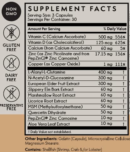 TERRA ORIGIN Healthy Gut Capsules with Immunity Boost | 90 Capsules | Non GMO, Gluten Free, Dairy Free | Digestive Support for Men and Women TERRA ORIGIN Au supplements