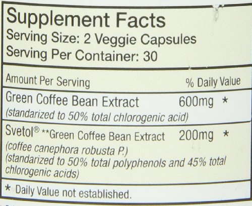 Absolute Nutrition Diet Supplement, Green Coffee Bean Extract with Svetol, 60 Count Absolute Nutrition Au supplements