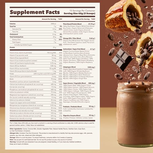 Ka’Chava All-In-One Nutrition Shake Blend, Chocolate, 85+ Superfoods, Nutrients & Plant Ka'Chava Au supplements