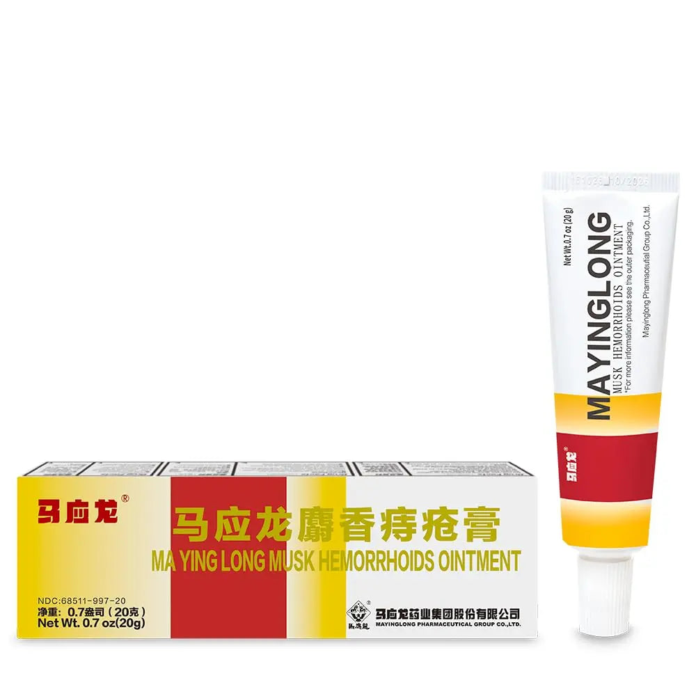 Mayinglong Musk Hemorrhoids Ointment - (20 Grams) Maximum Strength Formula for Hemorrhoidal Fast Relief, Soothes Itching, Burning & Discomfort - Fast-Acting Relief (0.71 oz Tube) Mayinglong Au supplements