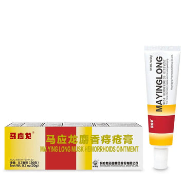 Mayinglong Musk Hemorrhoids Ointment - (20 Grams) Maximum Strength Formula for Hemorrhoidal Fast Relief, Soothes Itching, Burning & Discomfort - Fast-Acting Relief (0.71 oz Tube) Mayinglong Au supplements