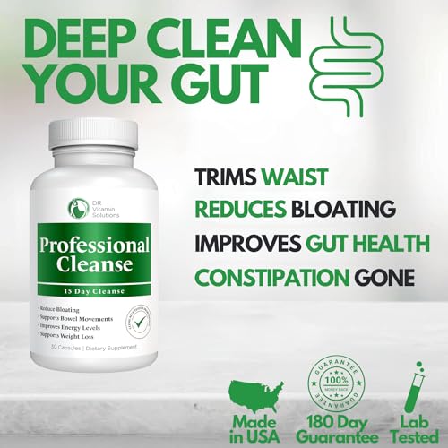 Professional Detox Cleanse for Weight Loss and Belly Fat, 15 Day Colon Cleanse, Body Detox DR VITAMIN SOLUTIONS Au supplements