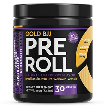 Gold BJJ PreRoll - Jiu Jitsu Pre Workout Supplement for Energy, Focus, and Endurance Gold BJJ Au supplements