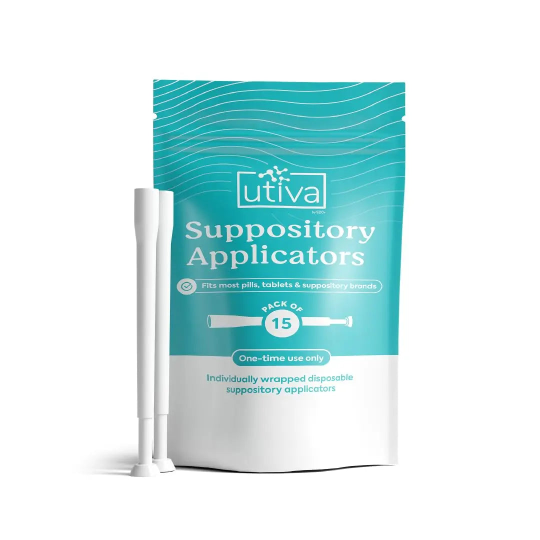 10% Bundle Utiva Boric Acid - 600mg 30-Boric Acid Vaginal Suppositories to Lower pH and Support Vaginal Health + Utiva Suppository Applicators – Hygienic Individually Wrapped 15 Vaginal Applicators Szio+ Au supplements