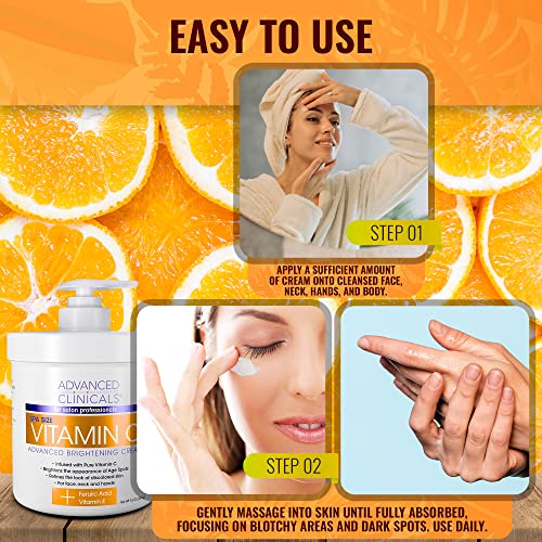 Advanced Clinicals Vitamin C Cream. Advanced Brightening Cream. Anti-aging cream Advanced Clinicals Au supplements