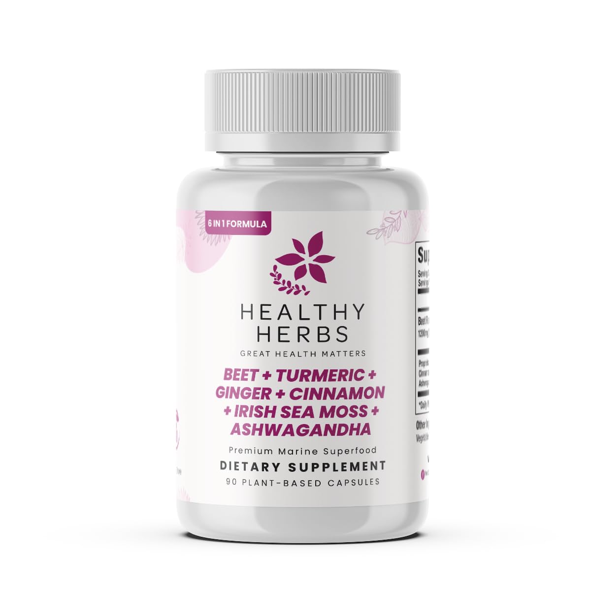 Healthy Herbs Wildcrafted Sea Moss Capsules | 1950mg BATCG-6 "Heart Complex Advanced Sea Moss Superblend | US-Made, Vegan, Non-GMO, Easy-Swallow (90 Capsules) Healthy Herbs Au supplements