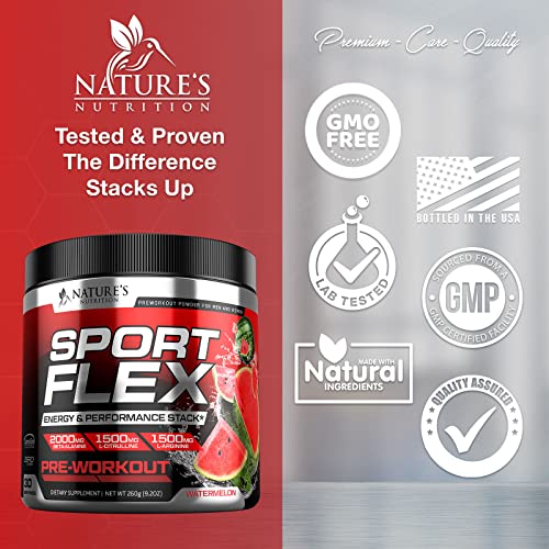 Pre Workout Powder with Beta Alanine, L-Citrulline & L-Arginine | PreWorkout Energy Powder Nature's Nutrition Au supplements