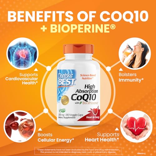 Doctor's Best High Absorption CoQ10 with BioPerine, Non-GMO, Gluten & Soy Free Doctor's BEST Au supplements
