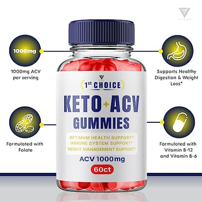 (2 Pack) 1st Choice Keto ACV Gummies, First Choice Gummies Advanced ACV - 1st Choice FyvusUS supplements