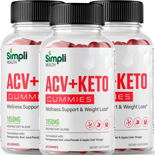 Nutrocell Simpli Health ACV Ketos Gummies Keto Apple Cider Vinegar 1050mg Nutrocell Au supplements