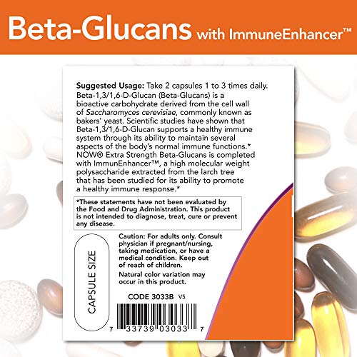Beta-Glucans with ImmunEnhancer 60 VegiCaps (Pack of 2) Now Foods Au supplements