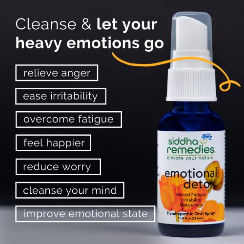 Siddha Remedies Emotional Detox Homeopathic Oral Spray for Melancholy, Irritability Siddha Au supplements