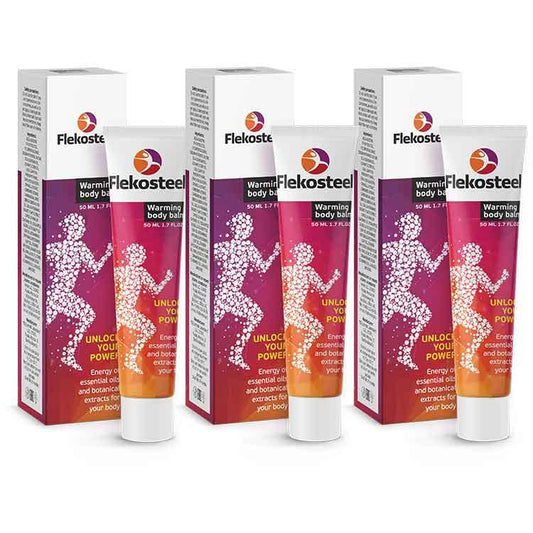 3 Tubes HENDEL GARDEN Flekosteel Warming Body Balm 5.1 fl oz/150 ml RIXETAU supplements
